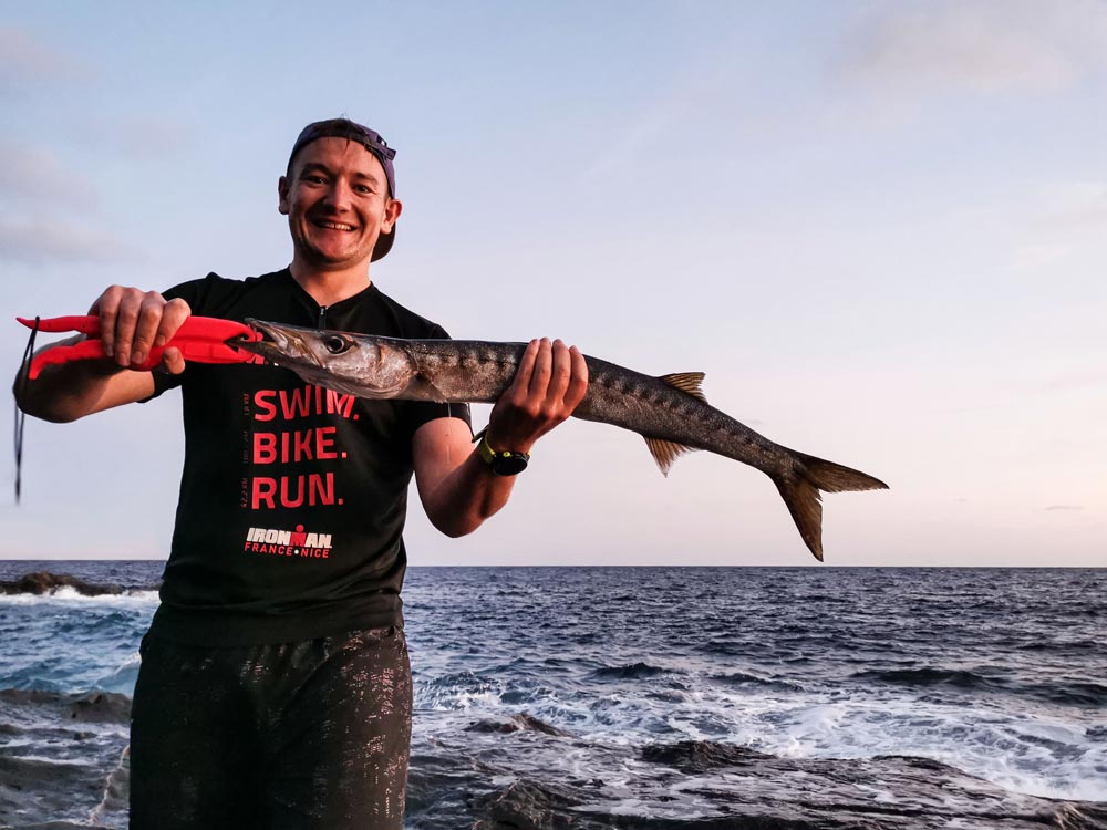 Barracuda during a multiple day trip fishing from shore in Palermo area